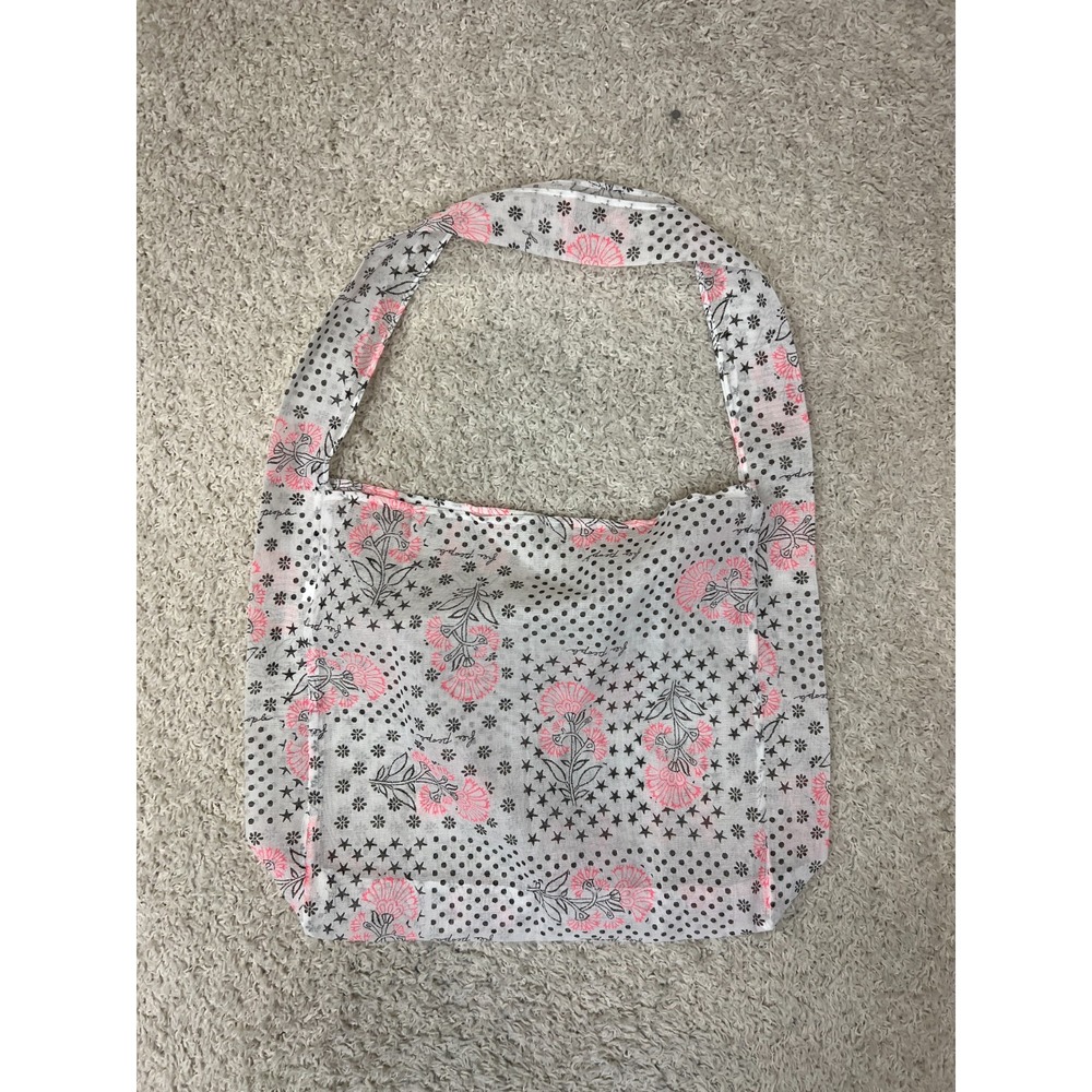 Large Free People Bag Gauze Boho Reusable Shopping Tote Floral Bag Tote Beach